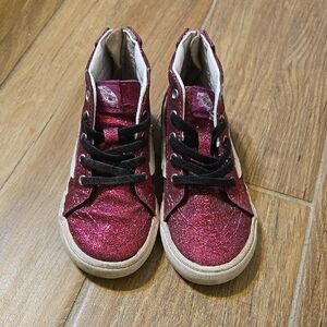 Kids Glitter High-Top Sneakers